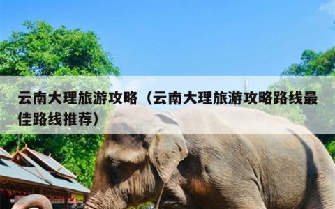 云南大理旅游攻略（云南大理旅游攻略路线最佳路线推荐）